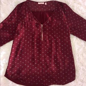 SOLD Tempted Maroon Blouse